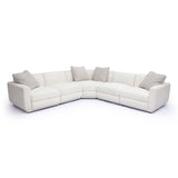 Perry Cream Chenille Modular L-Sectional by TOV Furniture at Eve Furniture