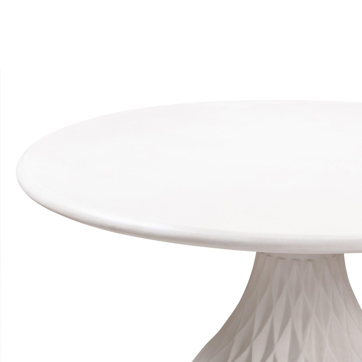 Tulum Ivory Concrete Indoor / Outdoor 47" Round Dining Table by TOV Furniture at Eve Furniture