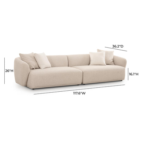Sylvie Cream Boucle 4-Seater Sofa by TOV Furniture at Eve Furniture