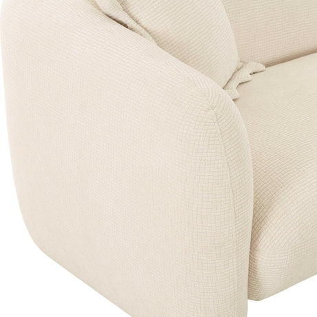 Lou Sandstone Textured Fabric Loveseat by TOV Furniture at Eve Furniture