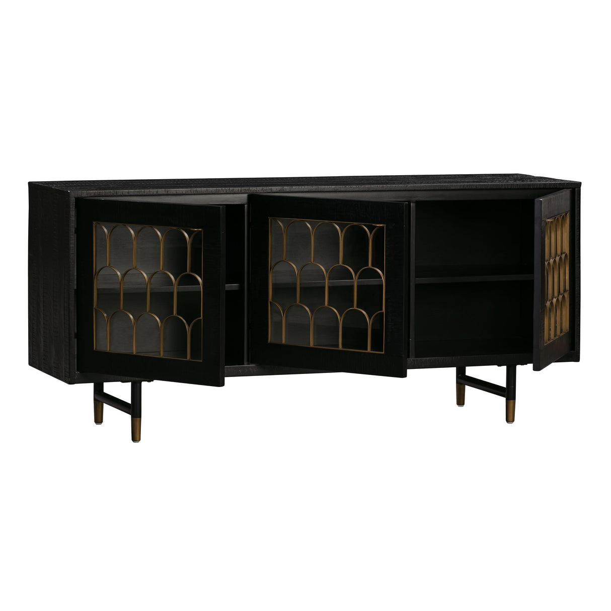 Gatsby Black Acacia Wood 66" Buffet by TOV Furniture at Eve Furniture