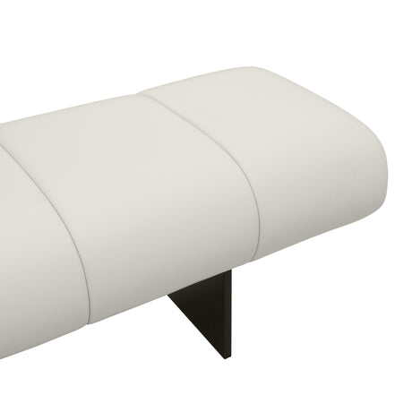 Karol Cream Performance Vegan Leather Bench by TOV Furniture at Eve Furniture