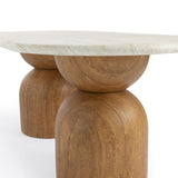 Cynthia Travertine Concrete Indoor / Outdoor 87" Oval Dining Table by TOV Furniture at Eve Furniture