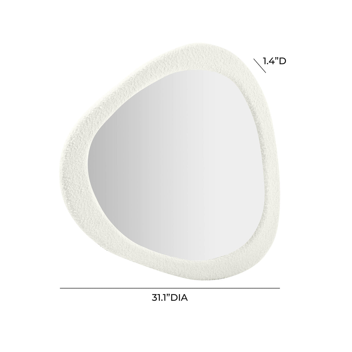 Klaryss Boucle Triangular Mirror by TOV Furniture at Eve Furniture