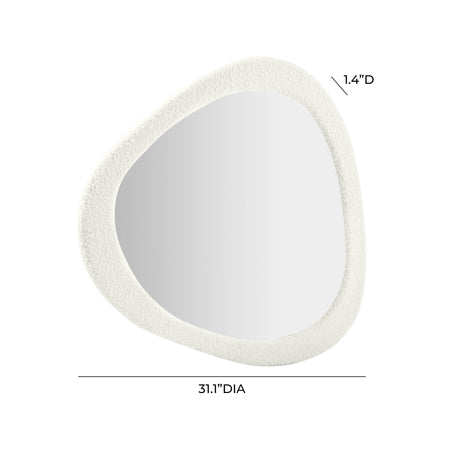 Klaryss Boucle Triangular Mirror by TOV Furniture at Eve Furniture