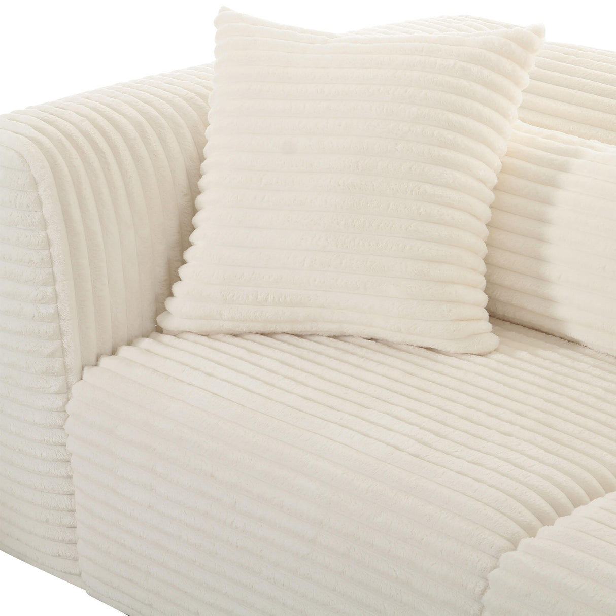Tarra Fluffy Oversized Corduroy Modular Loveseat by TOV Furniture at Eve Furniture