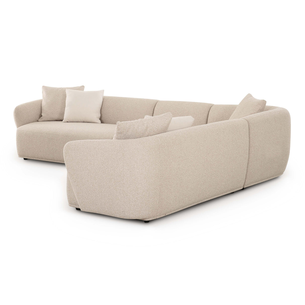 Sylvie Cream Boucle 4-Piece Sectional by TOV Furniture at Eve Furniture