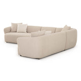 Sylvie Cream Boucle 4-Piece Sectional by TOV Furniture at Eve Furniture