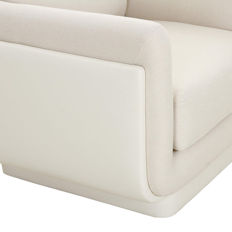 Rhonnie Cream Monotone Armchair by TOV Furniture at Eve Furniture