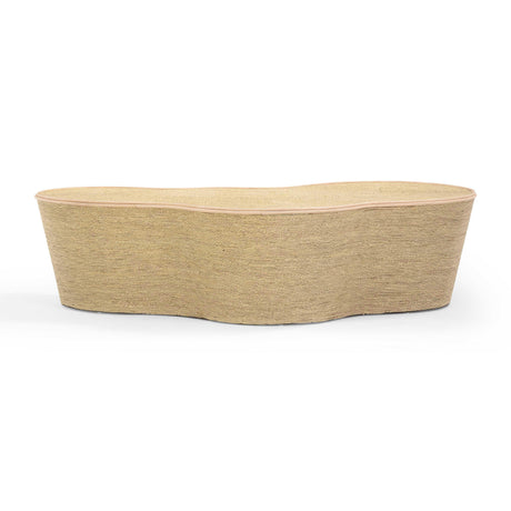 Slab Natural Seagrass Coffee Table by TOV Furniture at Eve Furniture