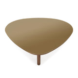 Oani Walnut and Glass Triangular Coffee Table by TOV Furniture at Eve Furniture
