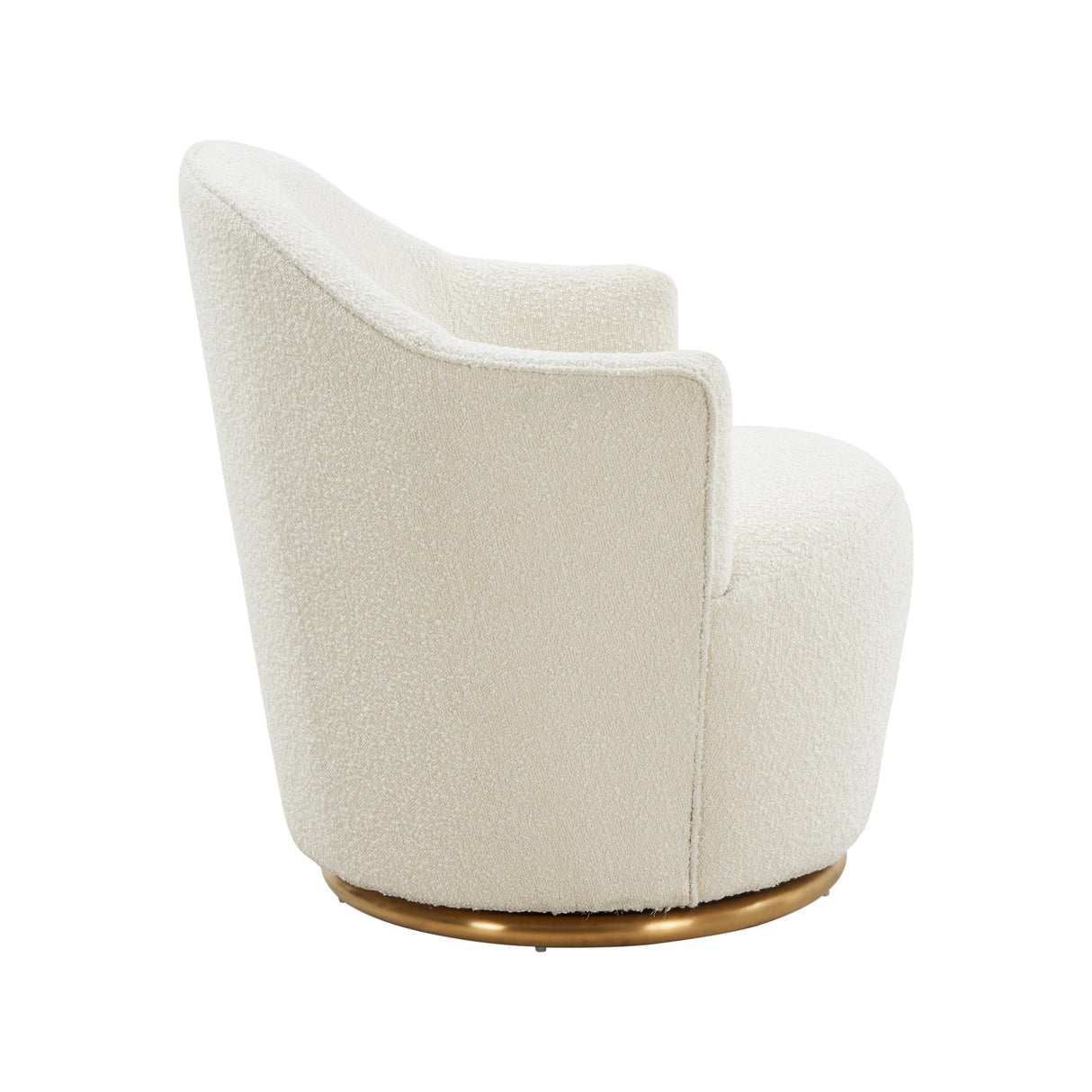 Skyla Cream Boucle Swivel Chair by TOV Furniture at Eve Furniture