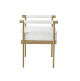 Diva White Performance Vegan Leather Bench by TOV Furniture at Eve Furniture