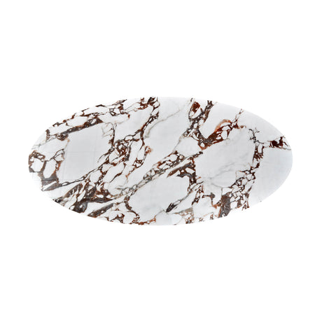 Tamara Marble Ceramic Oval Coffee Table by TOV Furniture at Eve Furniture