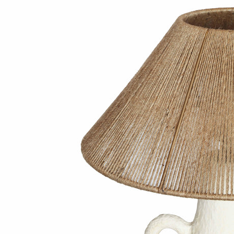 Lalit Natural & White Ceramic Table Lamp by TOV Furniture at Eve Furniture