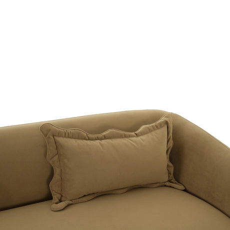 Lou Cafe Au Lait Performance Velvet Sofa by TOV Furniture at Eve Furniture
