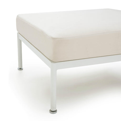 Dunes Cream Outdoor Ottoman by TOV Furniture at Eve Furniture