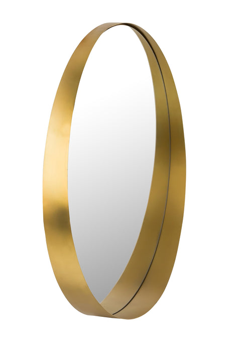 Rella Brass 23" Round Wall Mirror by TOV Furniture at Eve Furniture