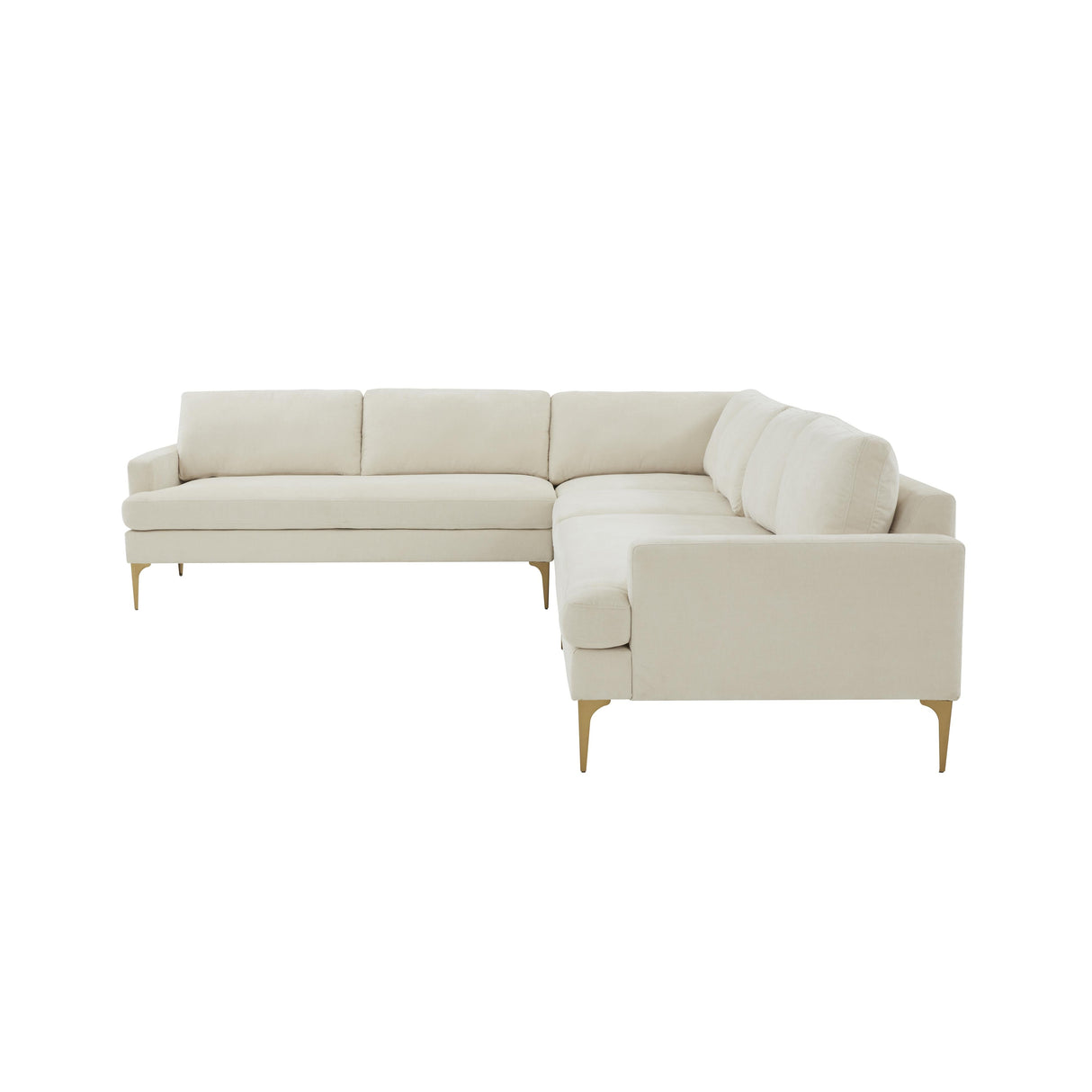 Serena Velvet Large L-Sectional by TOV Furniture at Eve Furniture