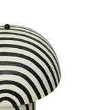 Maiori Black Striped Papier Mache Floor Lamp by TOV Furniture at Eve Furniture