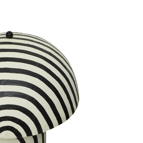 Maiori Black Striped Papier Mache Floor Lamp by TOV Furniture at Eve Furniture