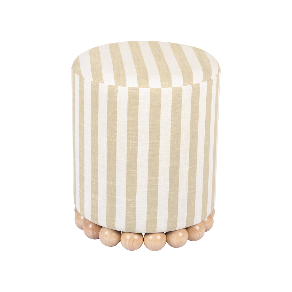 Dex Striped Linen Ottoman by TOV Furniture at Eve Furniture