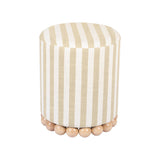 Dex Striped Linen Ottoman by TOV Furniture at Eve Furniture