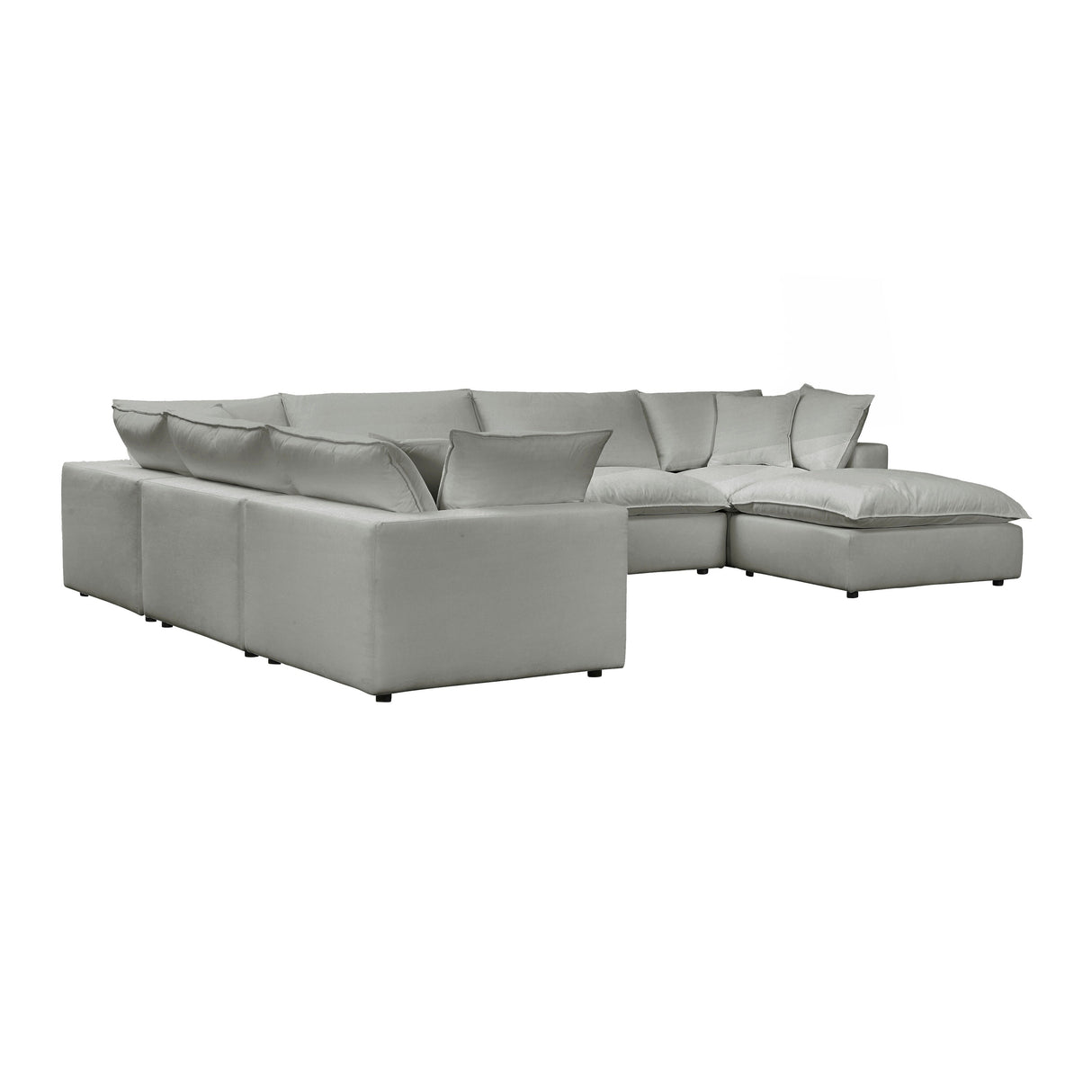 Cali Performance Fabric Modular 7-Piece Large Chaise Sectional by TOV Furniture at Eve Furniture