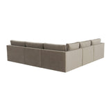 Willow Velvet Modular 5-Piece L Sectional by TOV Furniture at Eve Furniture