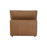 Cali Brown Leather Modular Armless Chair by TOV Furniture at Eve Furniture
