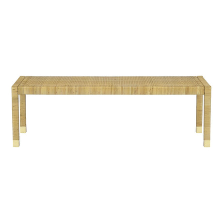 Amara Cream Linen Bench by TOV Furniture at Eve Furniture