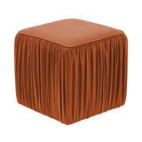 Morgan Pleated Velvet Ottoman by TOV Furniture at Eve Furniture