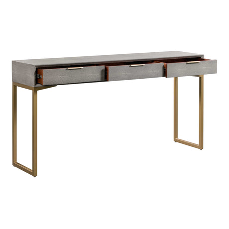 Pesce Shagreen Console Table by TOV Furniture at Eve Furniture