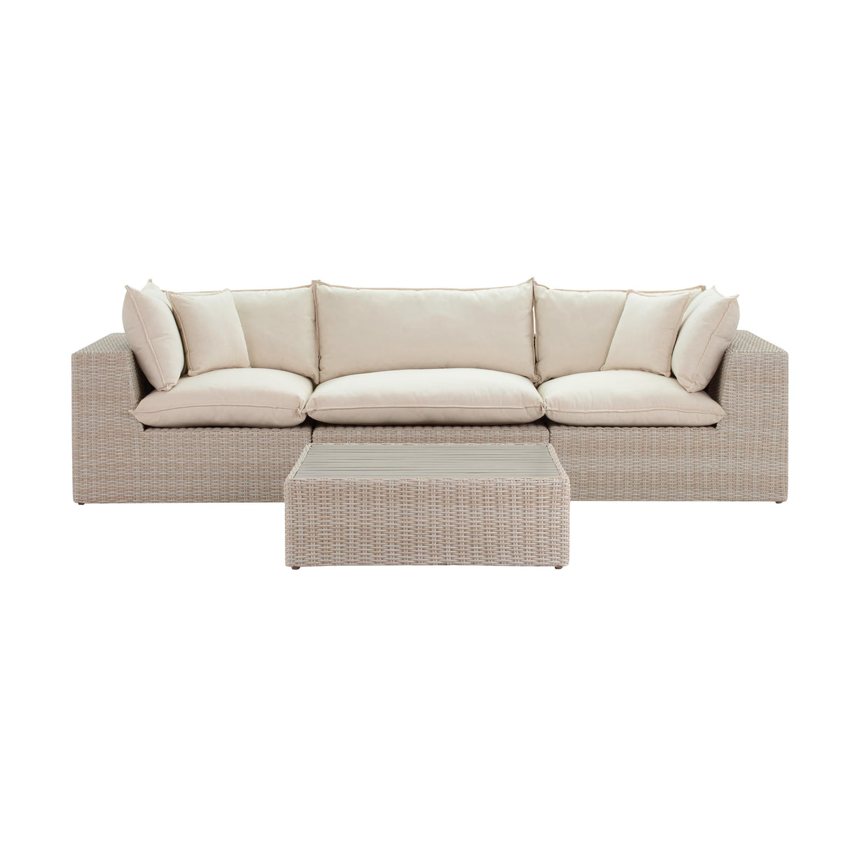 Cali Natural Wicker Outdoor Modular Sofa by TOV Furniture at Eve Furniture