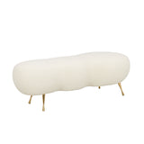 Welsh Faux Shearling Bench by TOV Furniture at Eve Furniture