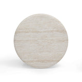 Cynthia Travertine Concrete Indoor / Outdoor Side Table by TOV Furniture at Eve Furniture