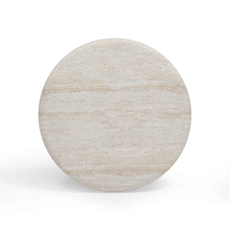 Cynthia Travertine Concrete Indoor / Outdoor Side Table by TOV Furniture at Eve Furniture