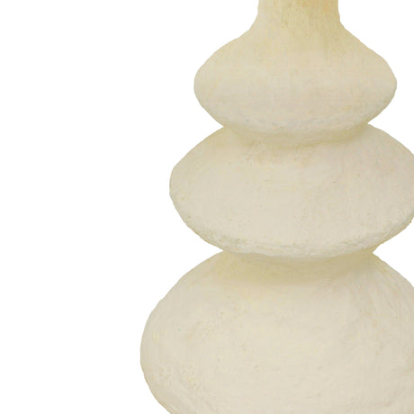 Cream Cotton Mache Table Lamp by TOV Furniture at Eve Furniture