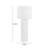 Cleopatra Cream Linen Floor Lamp by TOV Furniture at Eve Furniture