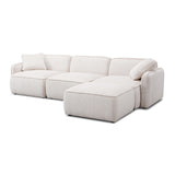 Travie Performance Corduroy Velvet 4-Piece Modular Sectional by TOV Furniture at Eve Furniture