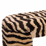 Zebra Brown Striped Tufted Bench by TOV Furniture at Eve Furniture