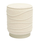 Nero Cream Boucle Ottoman by TOV Furniture at Eve Furniture