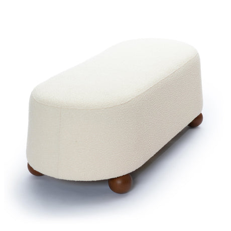 Jaine Boucle Large Ottoman by TOV Furniture at Eve Furniture