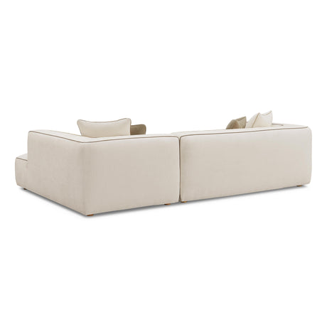 Tristine Cream Linen Sectional by TOV Furniture at Eve Furniture