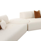 Fickle Cream Boucle 5-Piece Modular Chaise Sectional by TOV Furniture at Eve Furniture