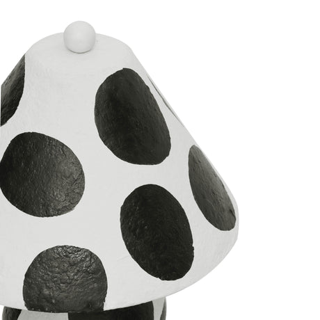 Lerici Black and White Papier Mache Table Lamp by TOV Furniture at Eve Furniture
