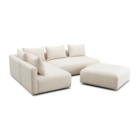 Hangover Heavy Textured Fabric 4-Piece Modular Chaise Sectional by TOV Furniture at Eve Furniture
