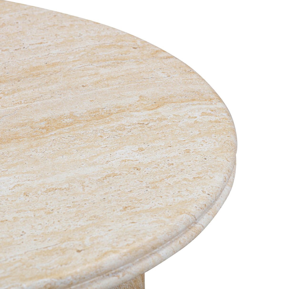 Amora Faux Travertine Indoor/Outdoor 26" Round Accent Table by TOV Furniture at Eve Furniture