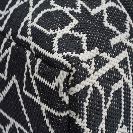 Chiara Indoor / Outdoor Black Accent Pouf by TOV Furniture at Eve Furniture