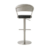 Cosmo Black and Grey Boucle Adjustable Stool by TOV Furniture at Eve Furniture